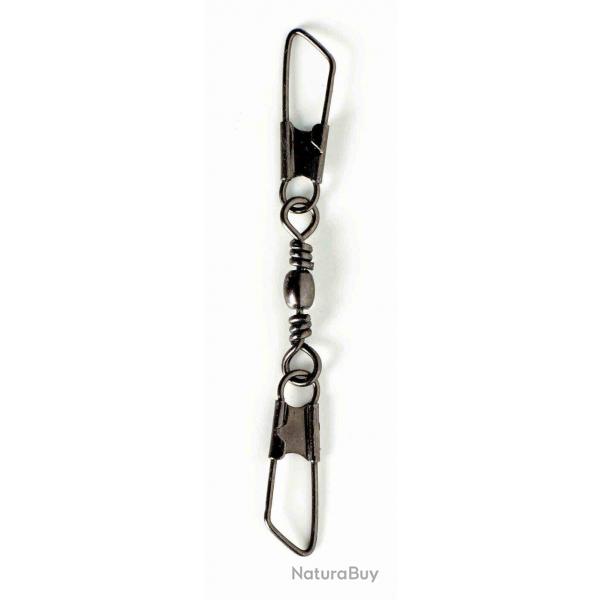 ARCA EMERILLON BARREL SWIVEL WITH DOUBLE SAFETY SNAP - BLACK NICKEL No 10 9kg