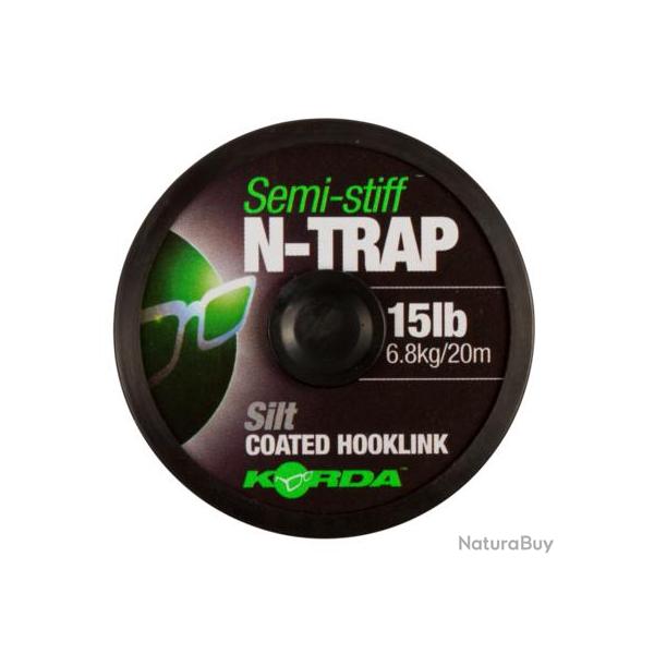 KORDA COATED N-TRAP SEMI STIFF HOOKLINK KORDA Silt 15lb