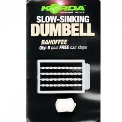 KORDA SLOW SINKING DUMBELL BANOFFEE WHITE / BLANC 8mm
