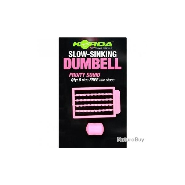 KORDA SLOW SINKING DUMBELL FRUITY SQUID PINK / ROSE KORDA 8mm