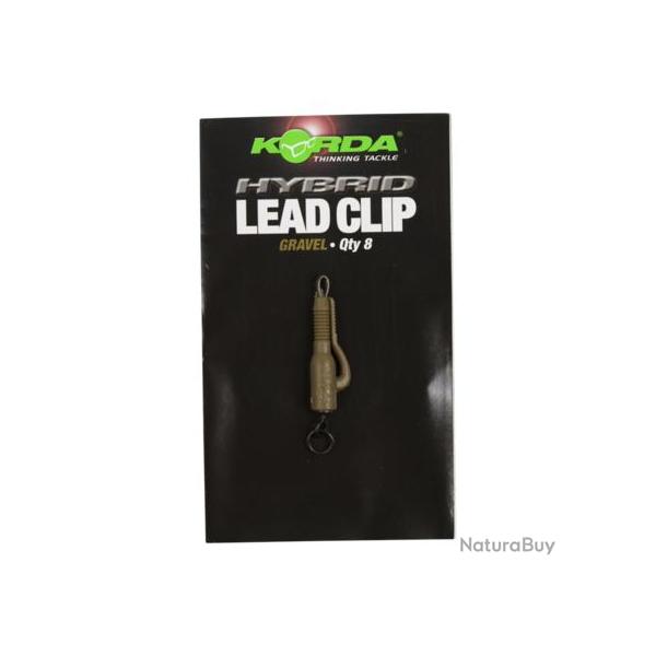 KORDA ACCESSOIRE HYBRID LEAD CLIP 8ST KORDA Gravel