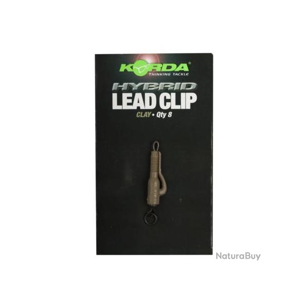 KORDA ACCESSOIRE HYBRID LEAD CLIP 8ST KORDA Clay