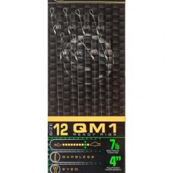 GURU BAS DE LIGNE QM1 STANDARD HAIR READY RIGS 0,19mm 12 4''/10cm