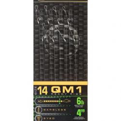 GURU BAS DE LIGNE QM1 STANDARD HAIR READY RIGS 0,17mm 14 4''/10cm