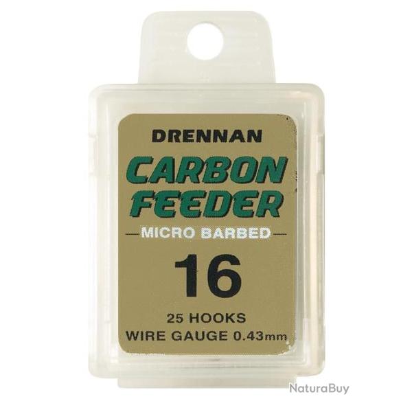 DRENNAN HAMEONS CARBON FEEDER BARBED BOX 25PCS 16