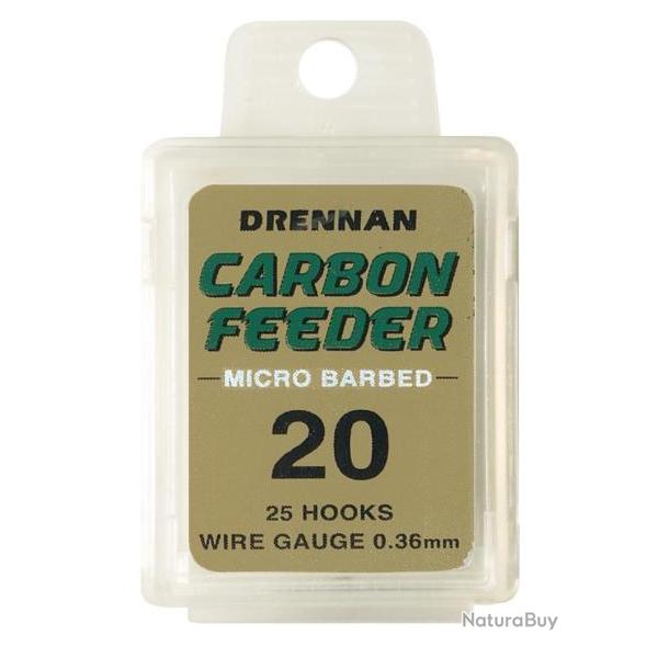 DRENNAN HAMEONS CARBON FEEDER BARBED BOX 25PCS 20