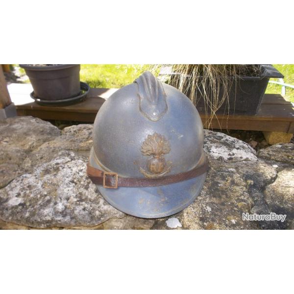 beau casque adrian mod 15 infanterie coloniale 14/18