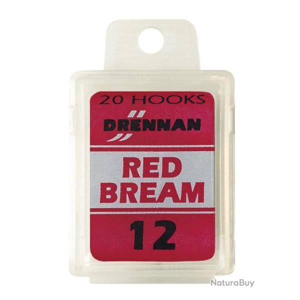 DRENNAN HAMEONS RED BREAM BARBED BOX 20PCS 12