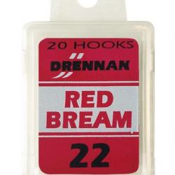 DRENNAN HAMEÇONS RED BREAM BARBED BOX 20PCS 22