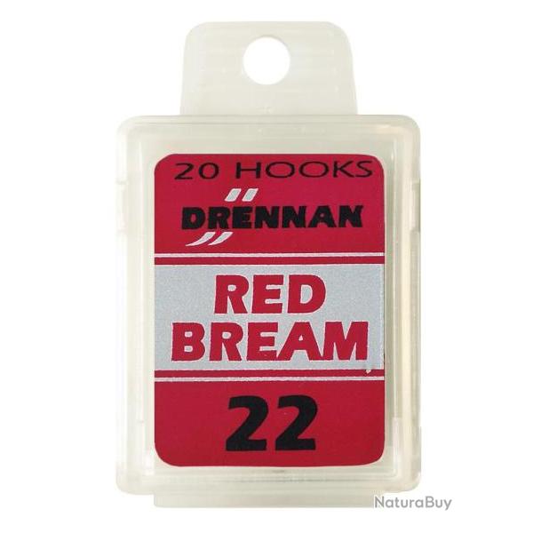 DRENNAN HAMEONS RED BREAM BARBED BOX 20PCS 22