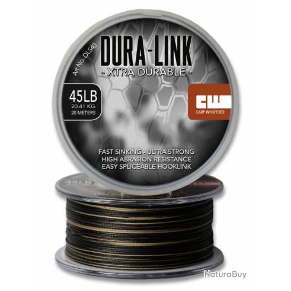 CARP WHISPERER - LIGNE / LEADER DURA LINK Silt 45lb