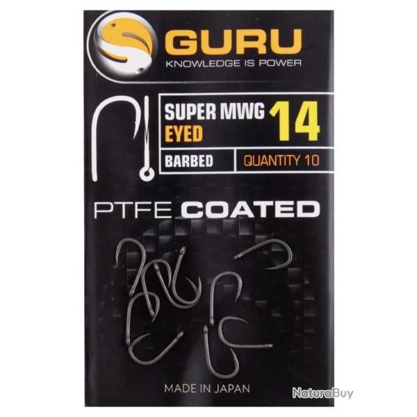 GURU HAMECON SUPER MWG HOOK BARBED/EYED 10