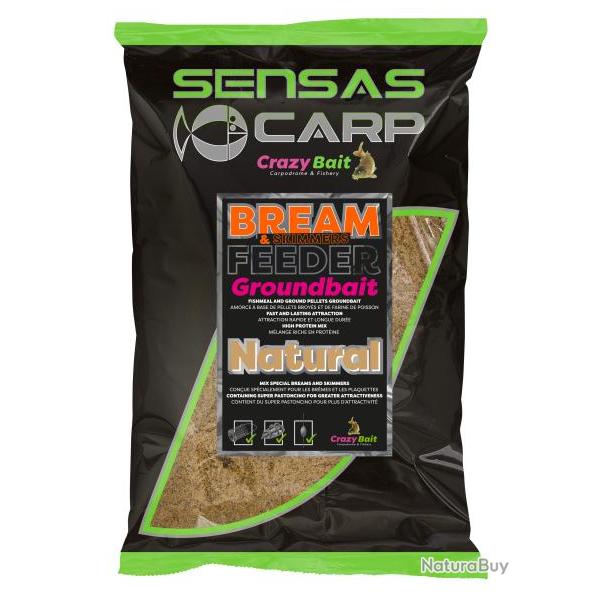 SENSAS AMORCE UK BREAM FEEDER NATURAL 2KG SENSAS