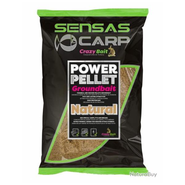 SENSAS AMORCE UK POWER PELLET NATURAL 2KG SENSAS