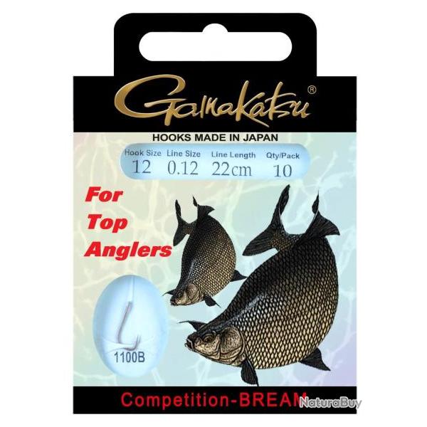 GAMAKATSU BAS DE LIGNE COMPETITION BREAM LS - 1100 0,14mm 14