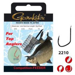 GAMAKATSU BAS DE LIGNE COMPETITION BREAM FEEDER LS - 2210, 75CM 0,12mm 16