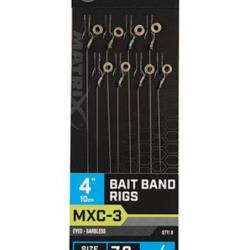 MATRIX BAS DE LIGNE MXC-3 BAIT BAND RIGS 4"/10CM 0,20mm 12 10cm