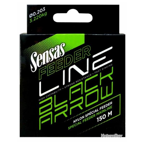 SENSAS NYLON FEEDER BLACK ARROW 150M 0,20mm