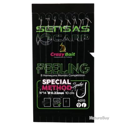 SENSAS BAS DE LIGNE MONTEES METHOD CRAZY BAIT 4015 SENSAS 0,22mm 10