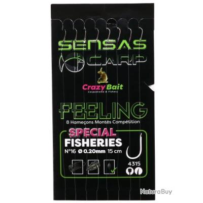 Hameçons Montés Sensas Spécial Anglaise - Lot De 10 Hameçons | Pêche à L'anglaise Neufs