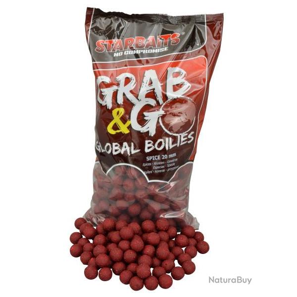STARBAITS BOUILLETTES GRAB&GO GLOBAL BOILIES SPICE 20MM STARBAITS 1kg 20mm