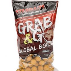STARBAITS BOUILLETTES GRAB&GO GLOBAL BOILIES BANANA CREAM 20MM STARBAITS 1kg 20mm