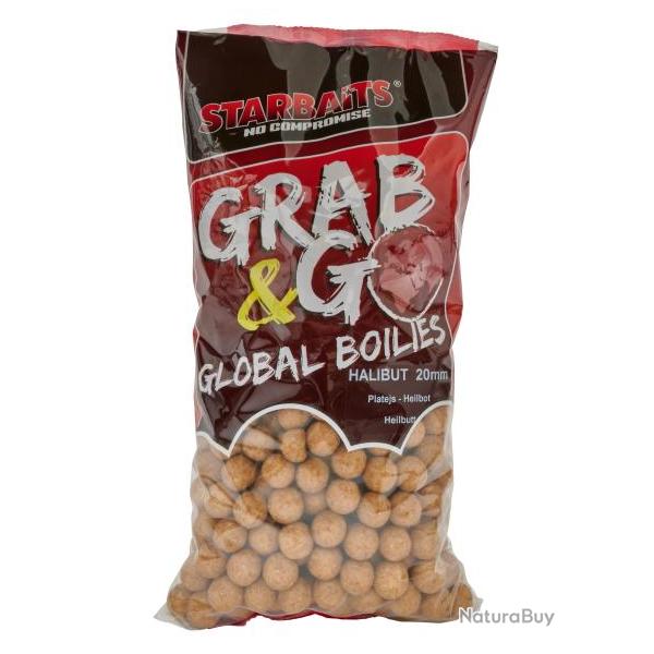 STARBAITS BOUILLETTES GRAB&GO GLOBAL BOILIES HALIBUT 20MM STARBAITS 2kg500 20mm