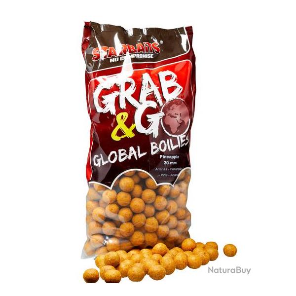 STARBAITS BOUILLETTES GRAB&GO GLOBAL BOILIES PINEAPPLE 20MM STARBAITS 1kg 20mm