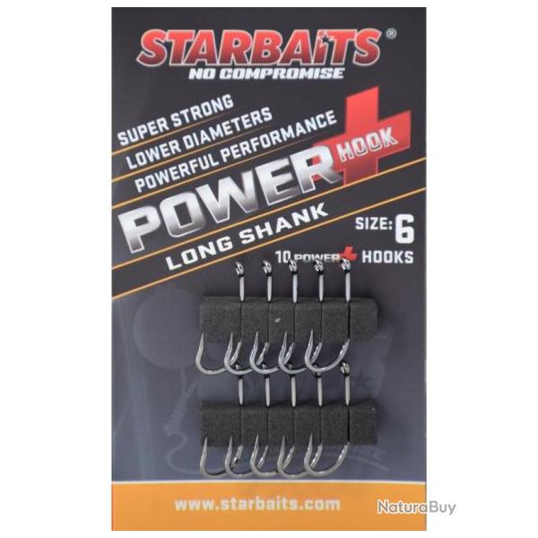 STARBAITS - HAMEON POWER HOOK LONG SHANK 6