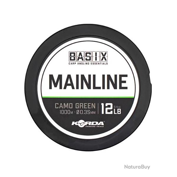 BASIX MONO MAINLINE CAMO GREEN 1000M 0.35mm 1000m