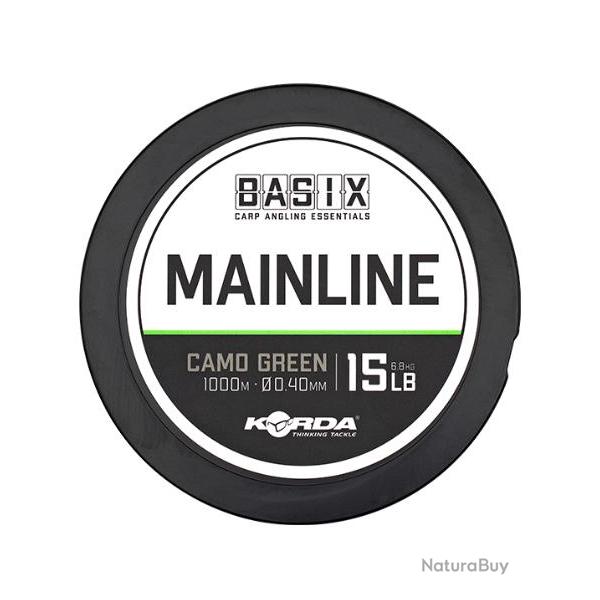 BASIX MONO MAINLINE CAMO GREEN 1000M 0.40mm 1000m