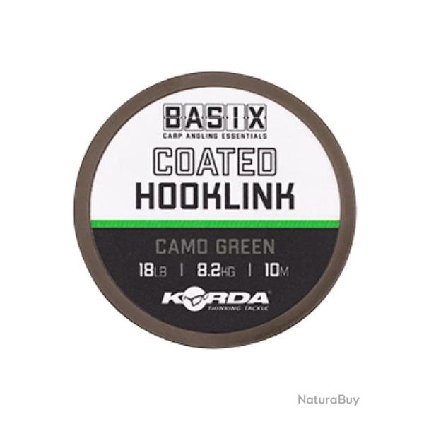 BASIX COATED HOOKLINK CAMO GREEN 10M 18lb 10m