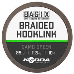 BASIX BRAIDED HOOKLINK CAMO GREEN 10M 25lb 10m