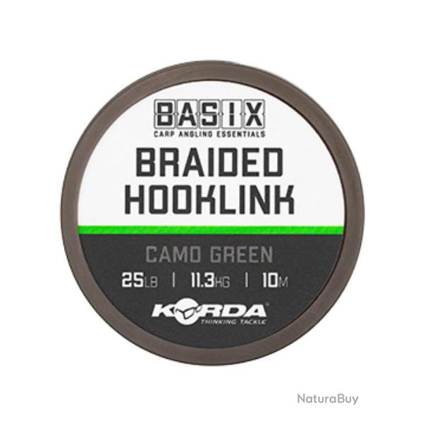 BASIX BRAIDED HOOKLINK CAMO GREEN 10M 25lb 10m