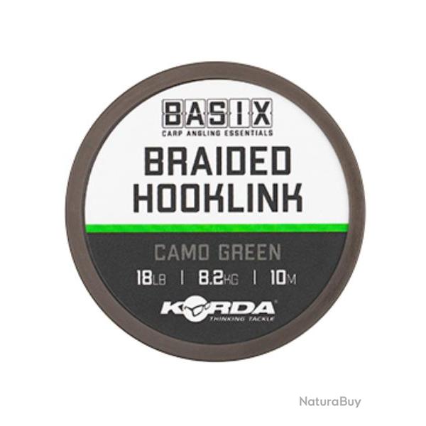 BASIX BRAIDED HOOKLINK CAMO GREEN 10M 18lb 10m