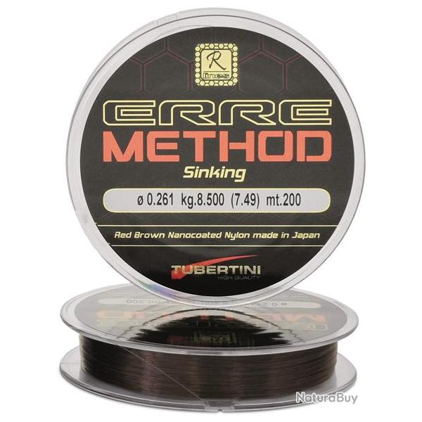 TUBERTINI NYLON ERRE METHOD SINKING 200M 0,20mm 200m