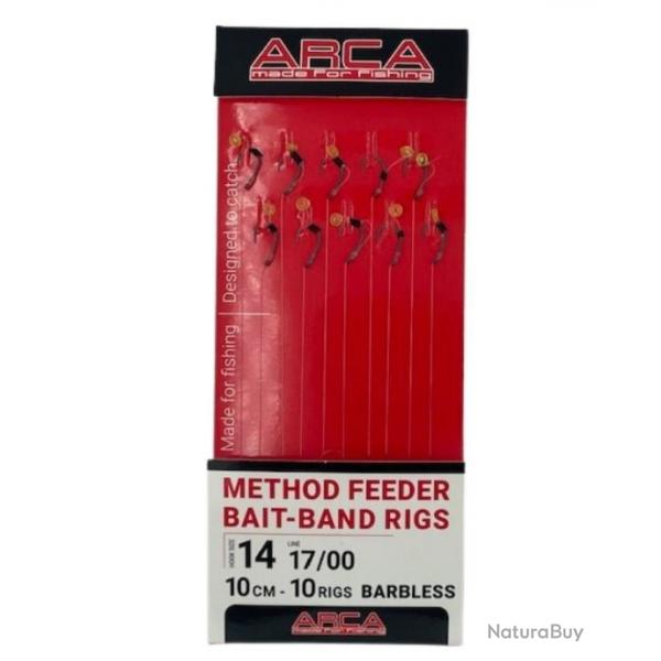 ARCA BAS DE LIGNE METHOD FEEDER BAIT-BAND RIG K07 BARBLESS 10CM ARCA 0,17mm 16 4''/10cm