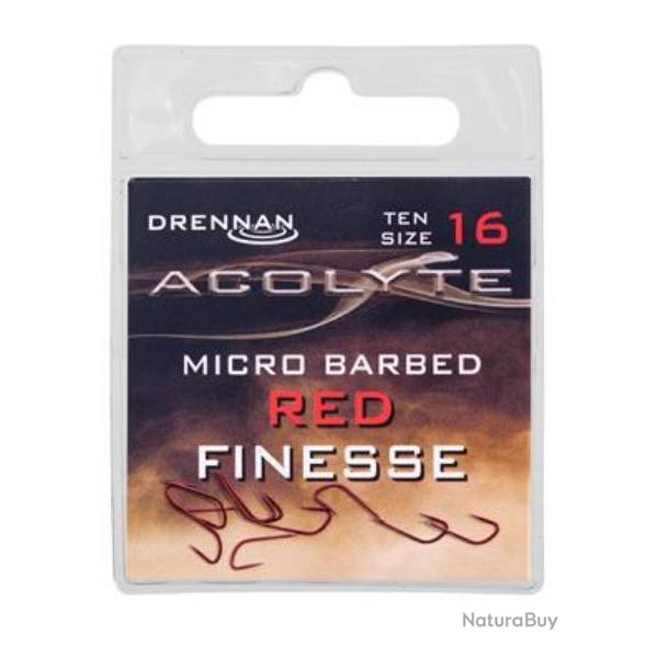 DRENNAN HAMEONS ACOLYTE RED FINESSE BARBED DRENNAN 16