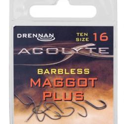 DRENNAN HAMEÇONS ACOLYTE MAGGOT PLUS BARBLESS DRENNAN 16