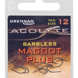 DRENNAN HAMEÇONS ACOLYTE MAGGOT PLUS BARBLESS DRENNAN 12