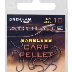 DRENNAN HAMEÇONS ACOLYTE CARP PELLET BARBLESS DRENNAN 10