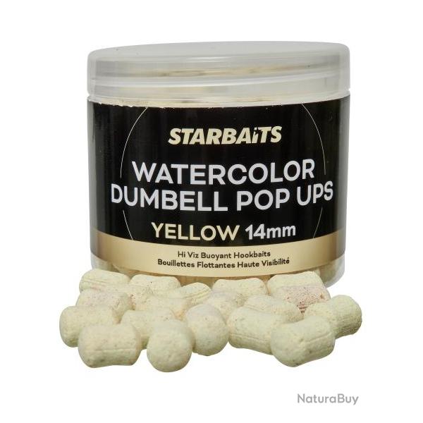 STARBAITS WATERCOLOR DUMBELL POP UPS 70GR Jaune 14 mm