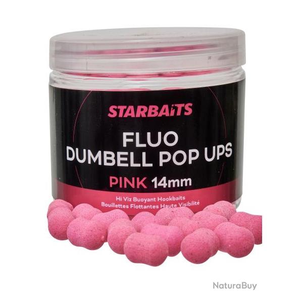 STARBAITS FLUO DUMBELL POP UPS Roze 14 mm