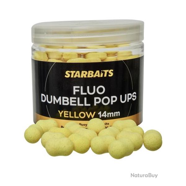 STARBAITS FLUO DUMBELL POP UPS Jaune 14 mm