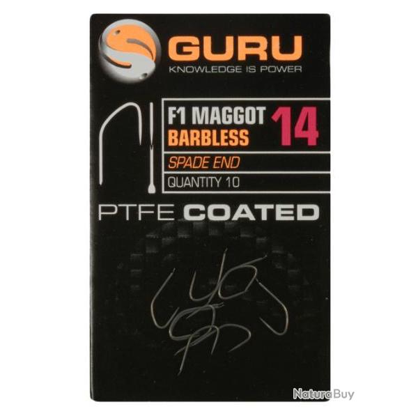 GURU HAMEON F1 MAGGOT BARBLESS - SPADE END 14