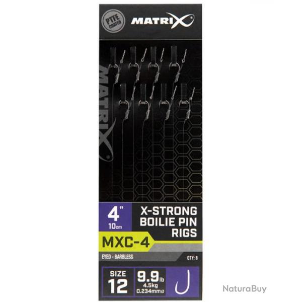 MATRIX BAS DE LIGNE MXC-4 X-STRONG BOILIE PIN RIGS 4"/10CM 0,23mm 12 4''/10cm