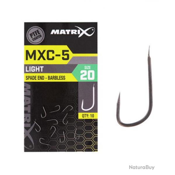 MATRIX HAMEON MXC-5 HOOKS LIGHT SPADE END - BARBLESS 16