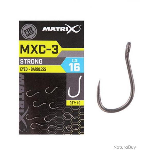 MATRIX HAMEON MXC-3 HOOKS STRONG EYED - BARBLESS 16