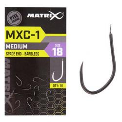 MATRIX HAMEÇON MXC-1 HOOKS MEDIUM SPADE END - BARBLESS 18