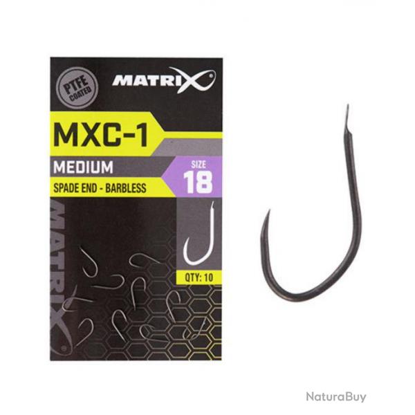 MATRIX HAMEON MXC-1 HOOKS MEDIUM SPADE END - BARBLESS 18